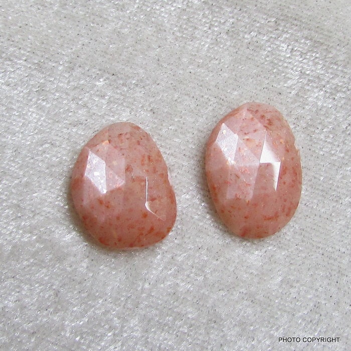 Pfirsich Mondstein Rosecut 15Cts 2Pc 13x19mm Feldsper Healling Schöne Qualität Moonstoneice Pfirsichfarbe Geburtsstein von GEMSONLY