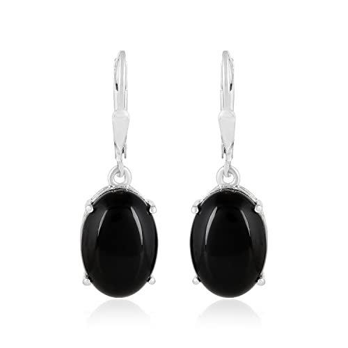 Schwarzer Onyx-Ohrhänger für Frauen, hergestellt aus 925er Silber, Schmuck für Sie, natürlicher Edelstein von GEMSTONE COUTURE