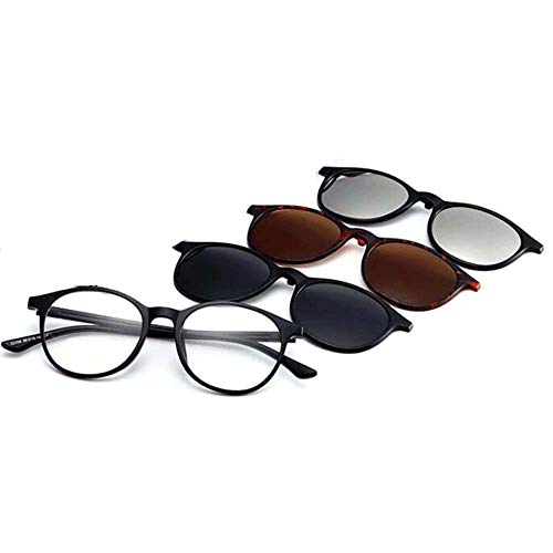 GEMSeven 1 Stück Lesebrille + 3-pack Magnetische Clips Polarisierte Sonnenbrille Frauen Männer Presbyopic Optische Brillen Mehrzweck von GEMSeven