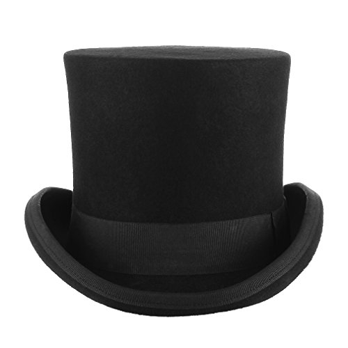 GEMVIE Zylinderhut Magic Partyhüte Erwachsenenhut Hoher Hut für Damen Herren M Kopfumfang 56cm-58cm von GEMVIE