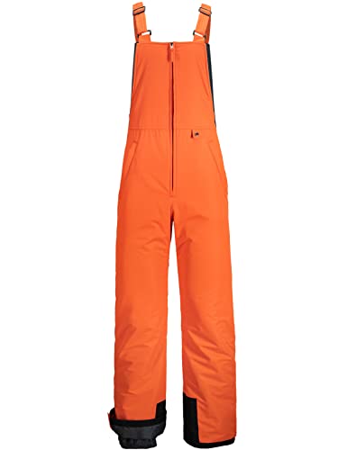 GEMYSE Herren Wasserdichte Winter Skihose mit verstellbaren Trägern Overall Winddichte Schneehose (Orange Schwarz,M) von GEMYSE