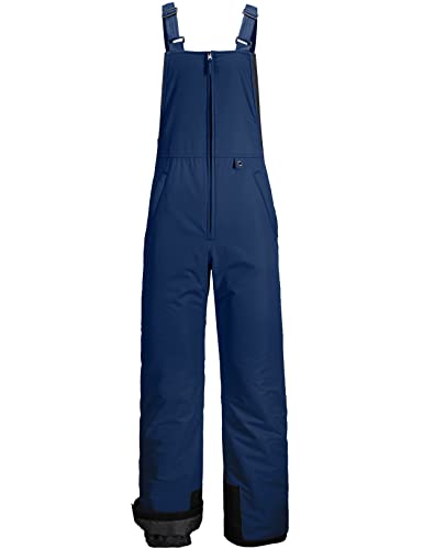 GEMYSE Herren Wasserdichte Winter Skihose mit verstellbaren Trägern Overall Winddichte Schneehose (Navy Schwarz,L) von GEMYSE