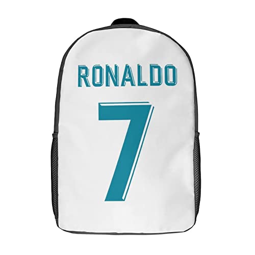 GENBAK Ronaldo NO.7 Kinderrucksack Mädchen Jungen, Rucksacktasche, Tagesrucksack, Grundschule, Perfekt Für Den Schulanfang Oder Den Sport, Geschenke Und Reisen 17zoll von GENBAK