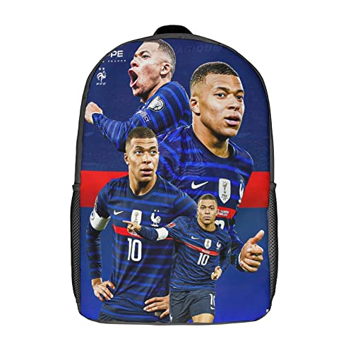 Mbappe Rucksäcke Kinderschulrucksack Schultasche 3D-gedruckte Fußballstar Schultasche Für Jungen Grund- Und Mittelschüler 17zoll von GENBAK