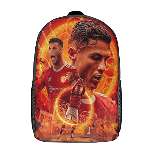 Ronaldo Rucksäcke Kinderschulrucksack Schultasche 3D-gedruckte Fußballspieler Schultasche Für Jungen Grund- Und Mittelschüler 17zoll von GENBAK