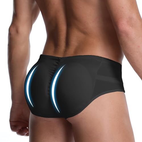 GENEMEN Herren Gepolsterte Unterwäsche Butt Enhancer Shapewear Butt Lifter Boxers mit Pads von GENEMEN