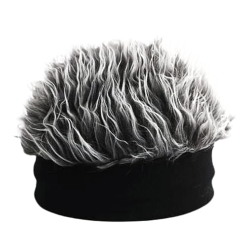 Befestigtes Huthaar | Modische gestrickte Spitzborsten aus Baumwolle | Realistischer Hip Hop Perückenhut | Einzigartige Sonnenhut Party Perückenkappe für Cosplay, Usa von GENERIC