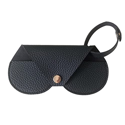 Brillenetui-Halter, tragbares schlankes Sonnenbrillen-Etui, PU-Leder-Sonnenbrille, minimalistischer Hüllen-Schutz mit Druckknopf, modisches Brillen-Aufbewahrungs-Etui, Organizer-Etui, Geschenk für von GENERIC