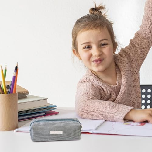 Cord-Federmäppchen | Federmäppchen mit großem Fassungsvermögen | Multifunktionale Aufbewahrungstasche für Schreibwaren und Stifte, Praktische Bleistiftbox für Grundschule, Mittelschule und Büro von GENERIC