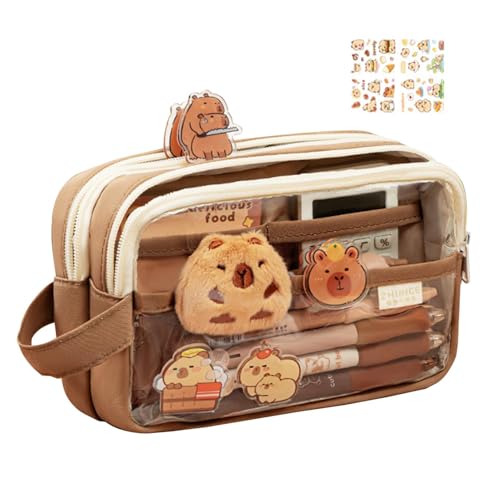 Transparentes Federmäppchen, ästhetisch, transparente Bleistifttasche | Federmäppchen mit großer Kapazität Capybara – niedliche Make-up-Tasche für Schreibwaren am Arbeitsplatz, Federmäppchen, coffee, Transparentes Federmäppchen, ästhetisch, transparente Bleistifttasche | Federmäppchen mit großer Kapazität Capybara – niedliche Make-up-Tasche für Schreibwaren am Arbeitsplatz, Federmäppchen, coffee, von GENERIC