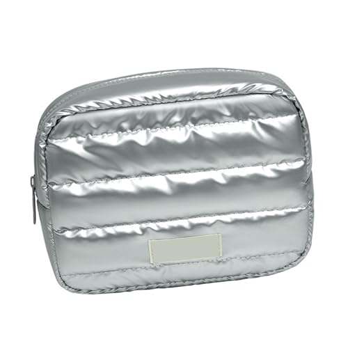 Kosmetiktasche für Damen, große Kapazität, Make-up-Tasche, organisierte Aufbewahrungstaschen für Geschäftsreisen und Ausflüge, silber, As pic shown von GENGENER