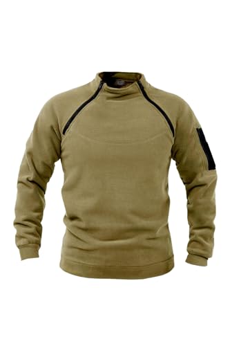 GENIUS STORE Taktische Fleecejacke Combat Polar Thermal Fleece Outdoor Militär Mantel, beige, XL von GENIUS STORE