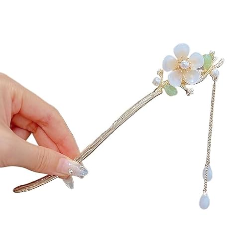 1 x Haarspange im chinesischen Stil für Frauen, Haarnadeln, Blume, handgefertigt, Schmuck, Zubehör, Haarschmuck (7) von GENODA