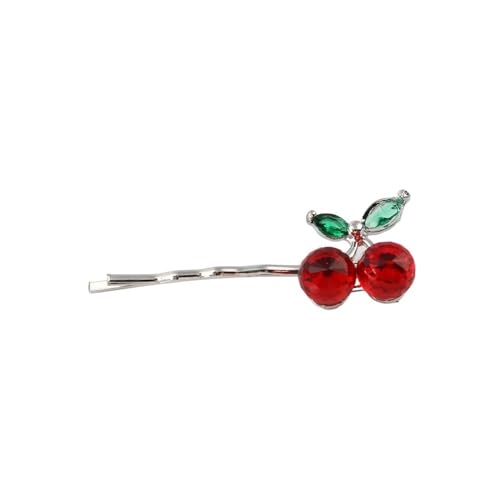 1Pcs Mode Kristall Kirsche Haar Clip Schöne Süße Haarnadeln Haarspange Kopfschmuck Für Frauen Mädchen Haar Zubehör (1) von GENODA