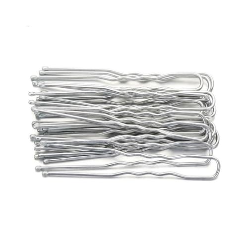 5/7cm 20pcs U-förmige Haarspange Haarspange Bobby Haarnadeln Metall Haarnadel Damen Brautfrisur Modellierwerkzeug (Silber 5cm) von GENODA