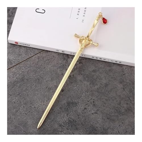 Antike Schwerter, Haarnadel, chinesischer Stil, Lesezeichen, antikes Schwert, Kopfschmuck, Wassertropfen, Haarknotenhalter, Haarschmuck (02) von GENODA