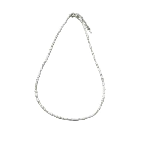 Einfache Rocailles-Halskette mit bunten Perlen, Halsband, handgefertigt, für Damen, Halsschmuck, Geschenk, Einheitsgröße, Achat Einfache Rocailles-Halskette mit bunten Perlen, Halsband, handgefertigt, für Damen, Halsschmuck, Geschenk, Einheitsgröße, Achat von GENODA