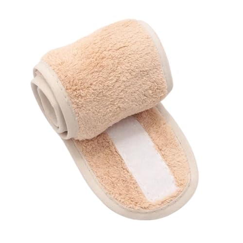 Einstellbare Spa Stirnband Breite Haarband Yoga Bad Dusche Make-up Waschen Gesicht Haarband waschen weiche Handtücher Zubehör Duschhaube (Khaki) von GENODA