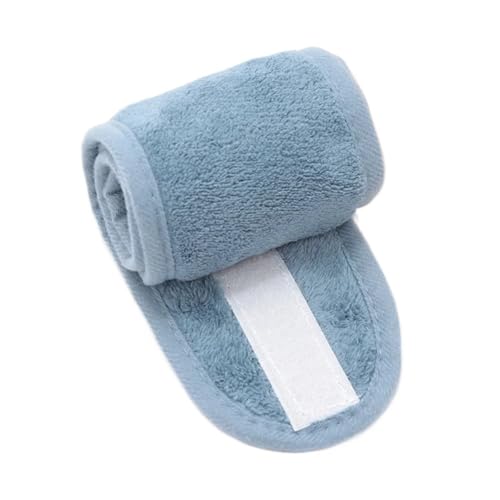 Einstellbare Spa Stirnband breite Haarband Yoga Bad Dusche Make-up Waschen Gesicht Haarband waschen weiche Handtücher Zubehör Duschhaube (Türkis) von GENODA