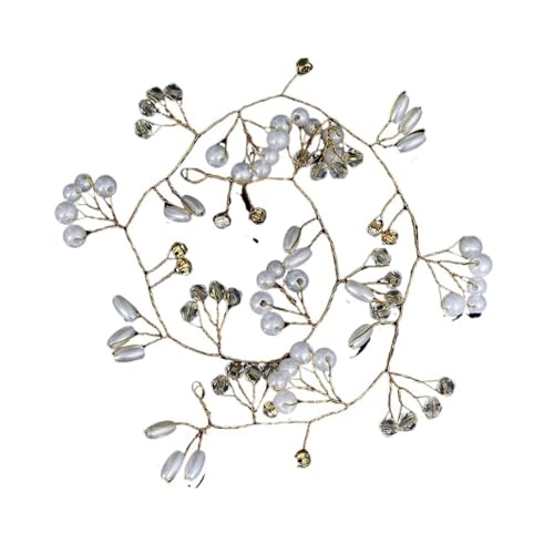 Elegante Perle Kristall Haarnadel Hochzeit Braut U-förmige Metall Haar Kamm Gabeln Für Frauen Frisur Clips Schmuck Zubehör 20 Stücke (Gold 35cm Reben) von GENODA