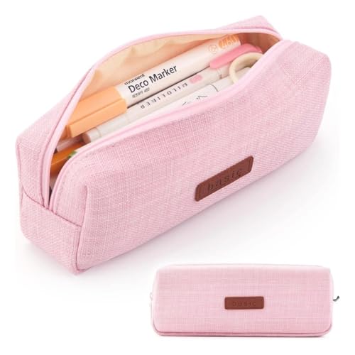 GENODA Federmäppchen für Mädchen und Jungen, Kawaii, waschbar, mehrfarbig, optional, niedliches Federmäppchen, Schulanfang, rose, Einheitsgröße von GENODA