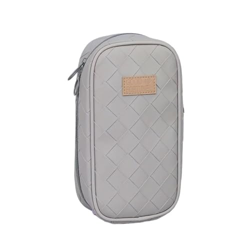 GENODA Koreanische Schreibwaren Bleistift Fällen Multicolor Student Bleistift Tasche Schulbedarf Reißverschluss Stift Tasche Büro Schule Liefert Make-up Tasche, gray, One size von GENODA