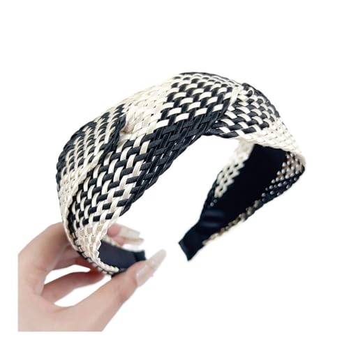 Geflochtenes Haarband, vielseitig einsetzbar, mit Schleife, Haarschmuck (Schwarz 1) von GENODA