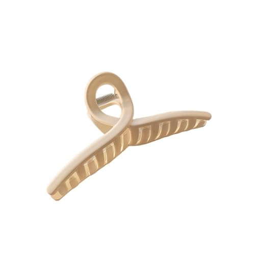 Große Haarspange für Damen, Kreuz, matt, modisch, französisch, elegant, große Haarklammern, koreanisches Haar-Accessoire (Beige) von GENODA