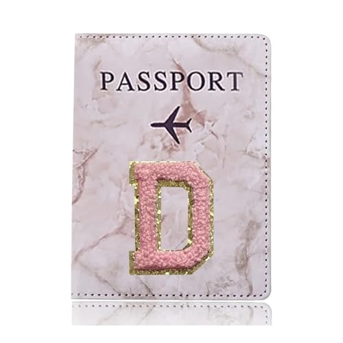 Modische Reisepasshülle | Buchstaben-Stickerei | Geldbörse | Reisepasshülle | PU Leder | Uni, A 1467 (D), Taille unique von GENODA