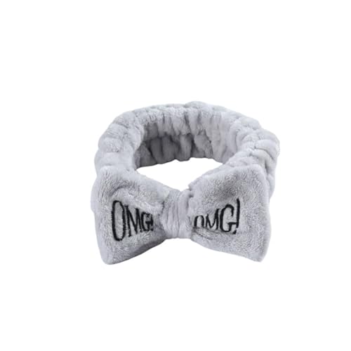 OMG Brief Bogen Stirnbänder Vielseitige Mädchen Frauen Waschen Gesicht Weiche Turban Elastische Haarbänder Korallen Fleece Make-up Assistent Headwear (7) von GENODA