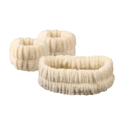 Stirnbänder zum Waschen des Gesichts, Armband-Set, Damen-Stirnband, Armbänder, saugfähig, wasserdicht, Make-up, Gesichtswäsche, Haar-Zubehör (N) von GENODA