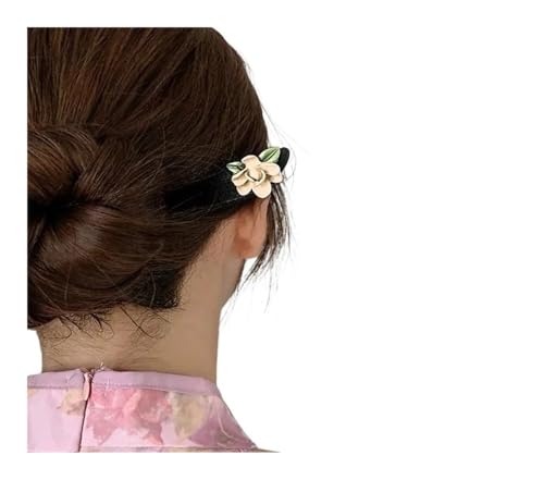 Vintage chinesischen Stil Schwarz Holz Blume Haarspange Schmuck Haarstäbchen für Frauen Herbst Temperament Haarzubehör Hochzeitsgeschenk (ME3763A142) von GENODA