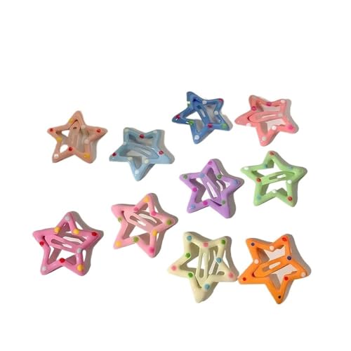 Y2K Haarspangen mit bunten Sternen, 3/10/12 Stück, für Damen, Haarnadel, Seitliche Haarspangen, Haarspangen, Kinder-Kopfbedeckung, Haarschmuck (Champagner) von GENODA