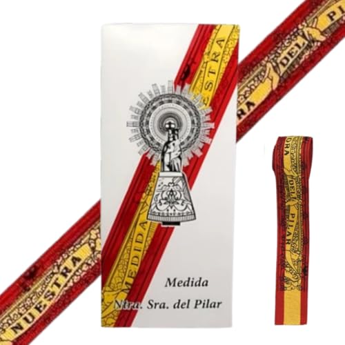 Band mit Jungfrau der gesegneten Säule – Originalgröße 36,5 cm – Seidenarmband 40 cm – verfügbare Farben – Symbol des Glaubens, der Hingabe und der spanischen Tradition – Unisex (Spanien) von GENPURI