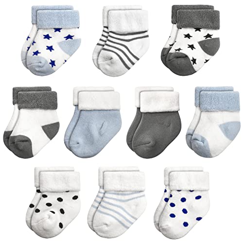 GENTABY Unisex Baby Socken Baumwolle Terry Warme 10 Paar Baby Jungen Neugeborene Socken Baby Mädchen 1-3 Jahre Kleinkind Socken Dicke Winter Socken von GENTABY