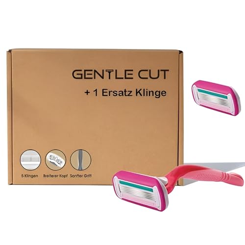 GENTLE CUT - 5-Fach Klingen Damenrasierer - Perfekt für die tägliche Nassrasur, Einfacher Klingenwechsel - Ideal für die moderne Frau - Schonende und effiziente Rasur GENTLE CUT - 5-Fach Klingen Damenrasierer - Perfekt für die tägliche Nassrasur, Einfacher Klingenwechsel - Ideal für die moderne Frau - Schonende und effiziente Rasur von GENTLE CUT