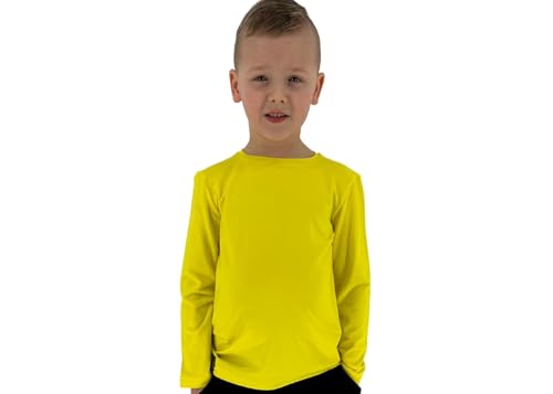 GENTLE Kinder Langarmshirt | Jungen & Mädchen Langarmshirt | Viskose Langarmshirt, Longsleeve ShirtKinder Größen gelb 110 von GENTLE