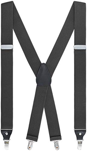 GENTS ONLY Herren Hosenträger X-Form 01745 (Einheitsgröße, 03 Grau) von GENTS ONLY