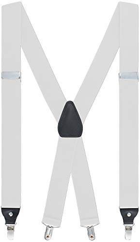 GENTS ONLY Herren Hosenträger X-Form 01745 (Einheitsgröße, 06 Weiss) von GENTS ONLY