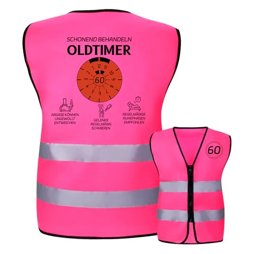 Geschenk 60. Geburtstag Mann Warnweste Geburtstagsgeschenk für Männer Geschenkideen Kostüm Lustige Geschenke zum Deko 60er Jahre Geburtstag für Mann Männer Frau Frauen Deko Lustig von GENZYRE