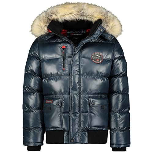 GEO NORWAY Bugs Men - Herren Daunenjacke Matelassée Jacke Mantel Warm Warm Futter Winter Herren - Winddichte Jacke Langarm (Marine L) von GEO NORWAY