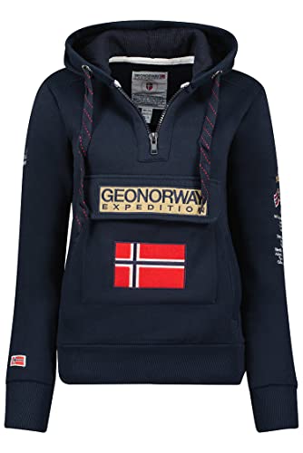 GEO NORWAY Damen Kapuzenpullover Gymclass Lady Navy M von GEO NORWAY