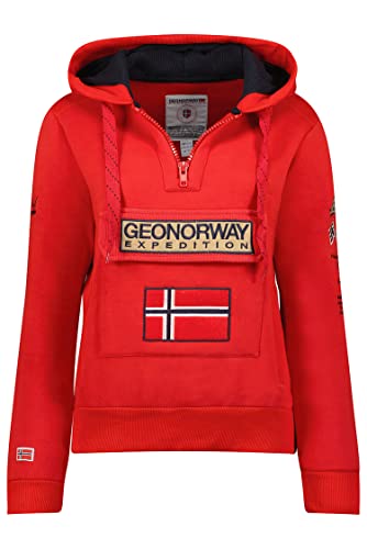 GEO NORWAY Damen Kapuzenpullover Gymclass Lady Red L von GEO NORWAY