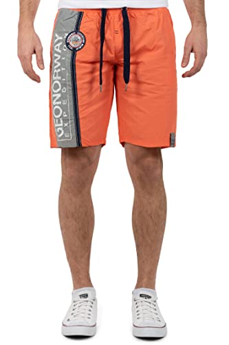 Geo Norway Herren Badehose Qweenishi Men Fluo Coral S von Geographical Norway