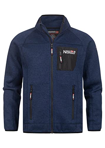 GEO NORWAY Herren Jacke Title Zipper Fleecejacke Chest-Pocket & Embro WW4704H/GNO XXL navy von GEO NORWAY