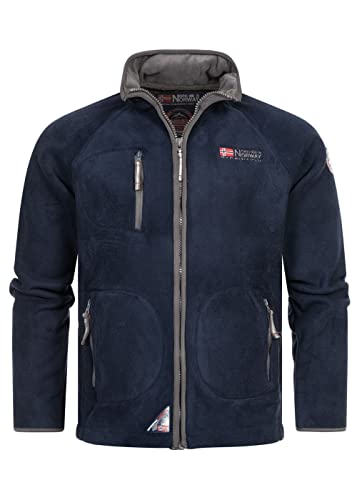 GEO NORWAY Herren Jacke Trekking 2-Tone Zipper Fleecejacke WW2672H/GNO M navy/dark grey von GEO NORWAY