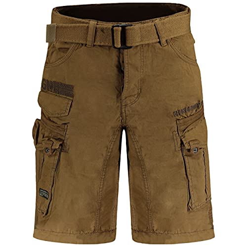 GEO NORWAY PANORAMIQUE Men - Herren Bermuda Shorts Kurze Manner - Herren Sport Cargo Short Sommer - Regular Herrenshorts Chino Bermudas Shorts Fit Moderne Khaki XL von GEO NORWAY