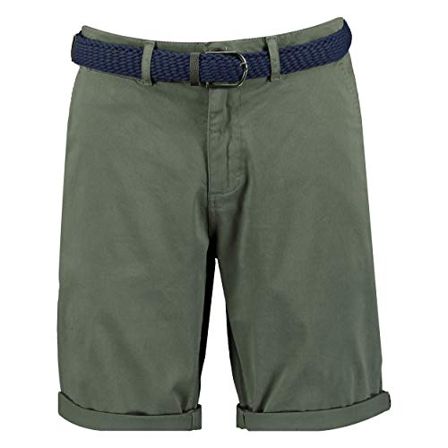 GEO NORWAY PLAGEO Men - Herren Chino Bermuda - Kurze Shorts mit großen Taschen - Sommer Shorts Regular normaler Passform Manner - Sommerhose Herrenshorts Material Baumwolle Khaki - L von GEO NORWAY