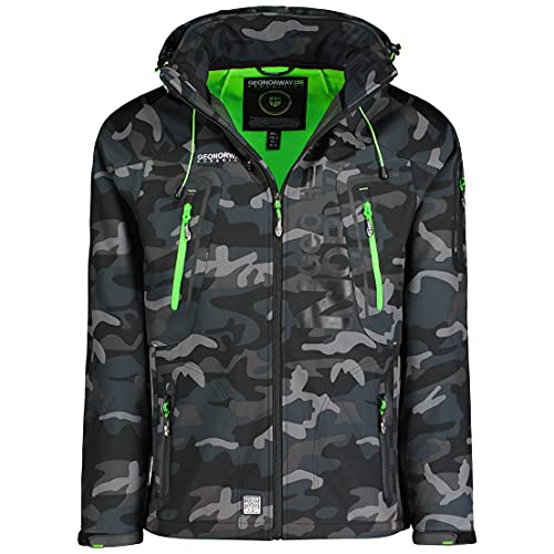 GEO NORWAY TECHNO MEN - Herren Softshell Jacke - Outdoor Ubergangsjacke Winddichte Winterjacke - Ideal Outdoor Aktivitäten - Softshelljacke Funktionsjacke Warme von GEO NORWAY