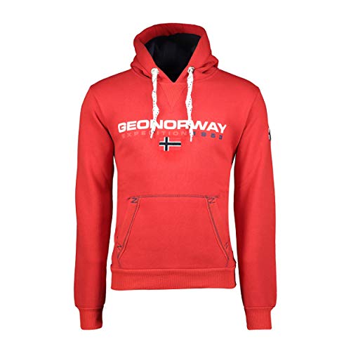 GEO Norway Herren Golivier Men Kapuzenpullover, Rot, L von Geographical Norway